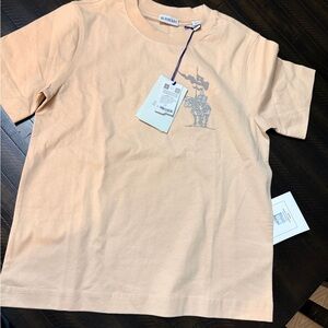 Burberry Peach Graphic Short Sleeve Tee
